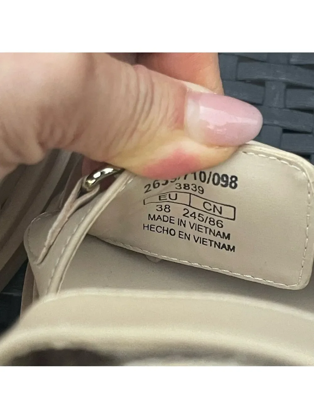 Zara Leather Platform Chunky Dad Sandals - Cream/Beige - Size 38 - Picture 10 of 10